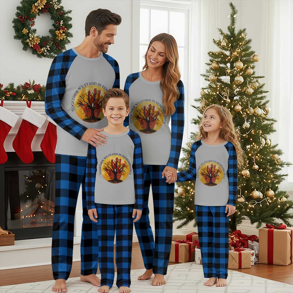MMIW Red Hand Indigenous Native American Plaid Pajama Set Together We Stand In Remembrance TS14 Blue Plaid Print Your Wear