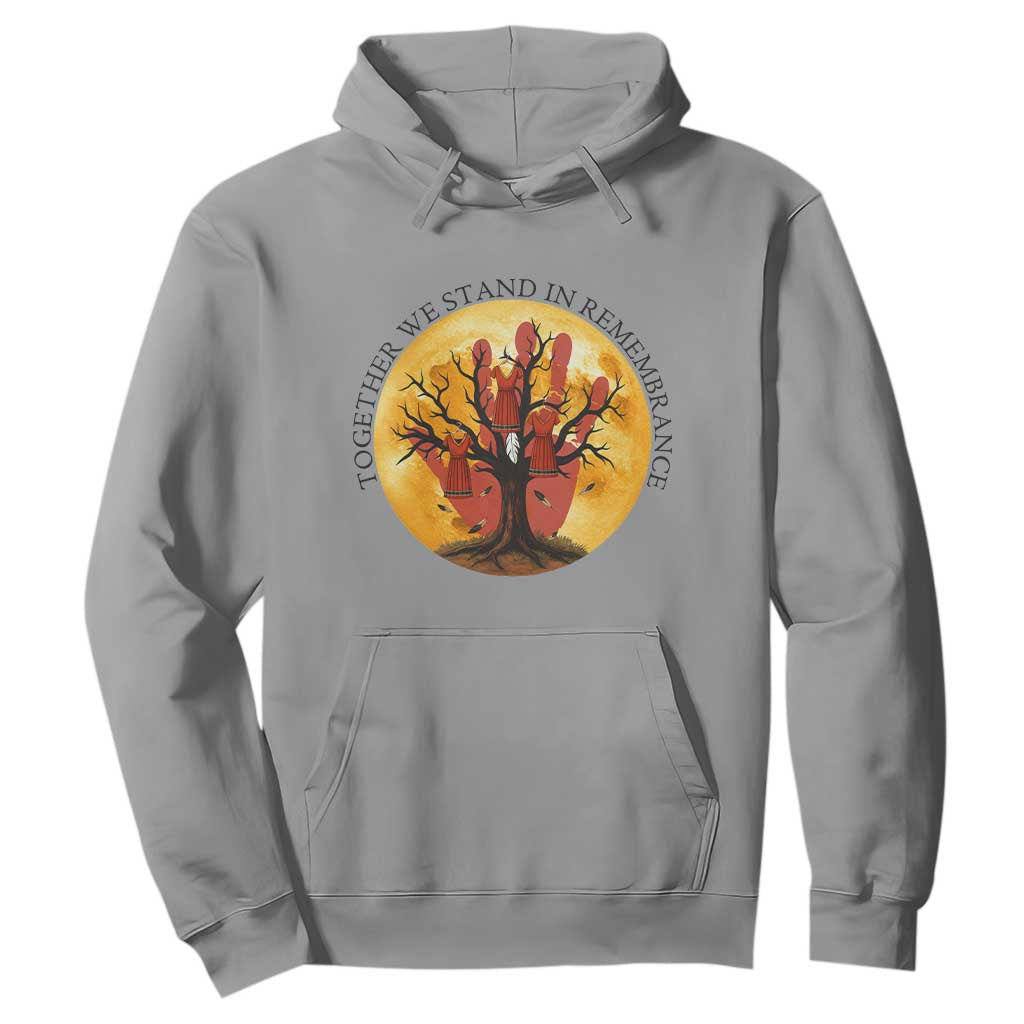 MMIW Red Hand Indigenous Native American Hoodie Together We Stand In Remembrance TS14 Sport Gray Print Your Wear