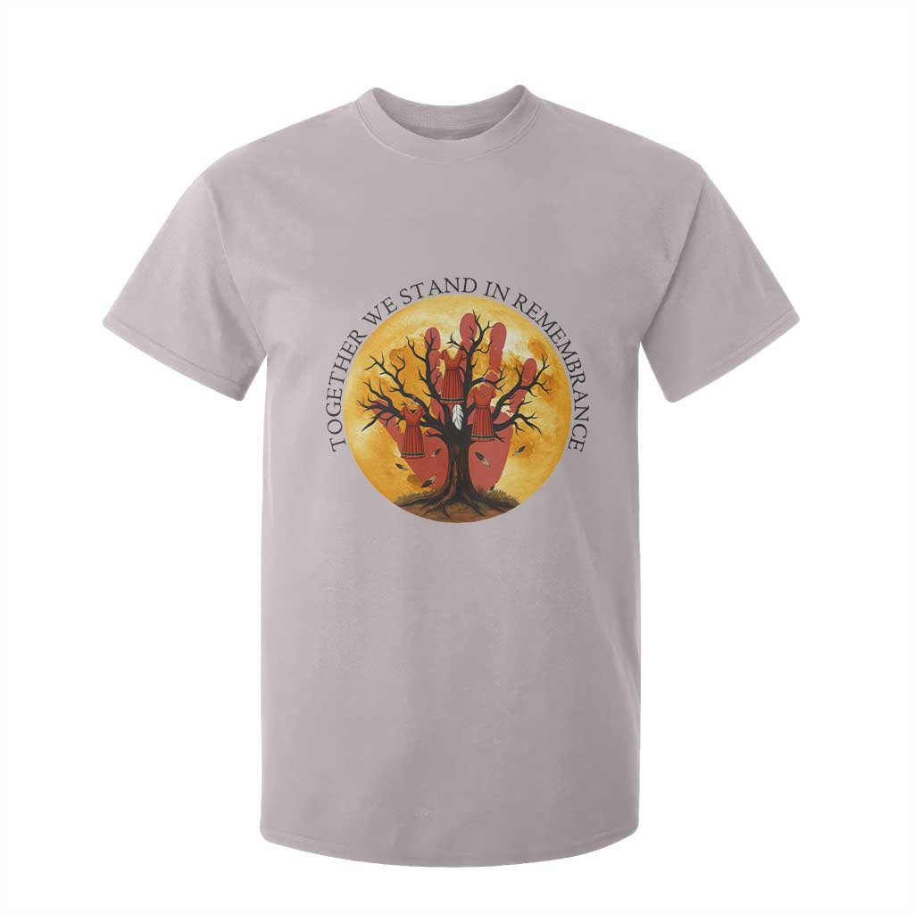 MMIW Red Hand Indigenous Native American T Shirt For Kid Together We Stand In Remembrance TS14 Ice Gray Print Your Wear