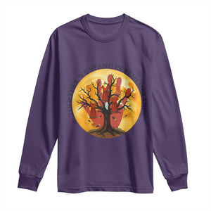 MMIW Red Hand Indigenous Native American Long Sleeve Shirt Together We Stand In Remembrance TS14 Purple Print Your Wear