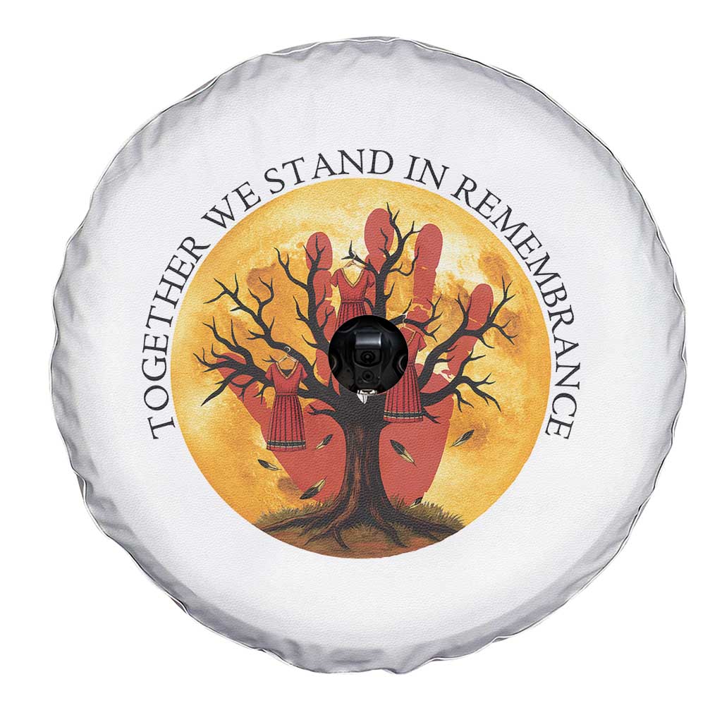 MMIW Red Hand Indigenous Native American Spare Tire Cover Together We Stand In Remembrance TS14 Print Your Wear