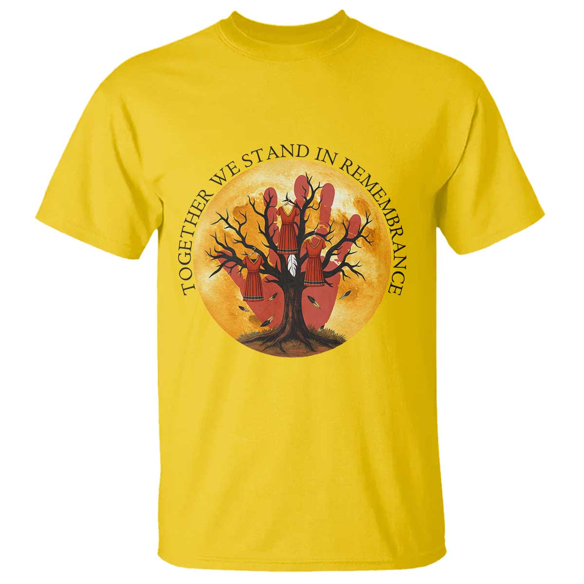 MMIW Red Hand Indigenous Native American T Shirt Together We Stand In Remembrance TS14 Daisy Print Your Wear