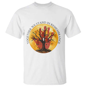 MMIW Red Hand Indigenous Native American T Shirt Together We Stand In Remembrance TS14 White Print Your Wear