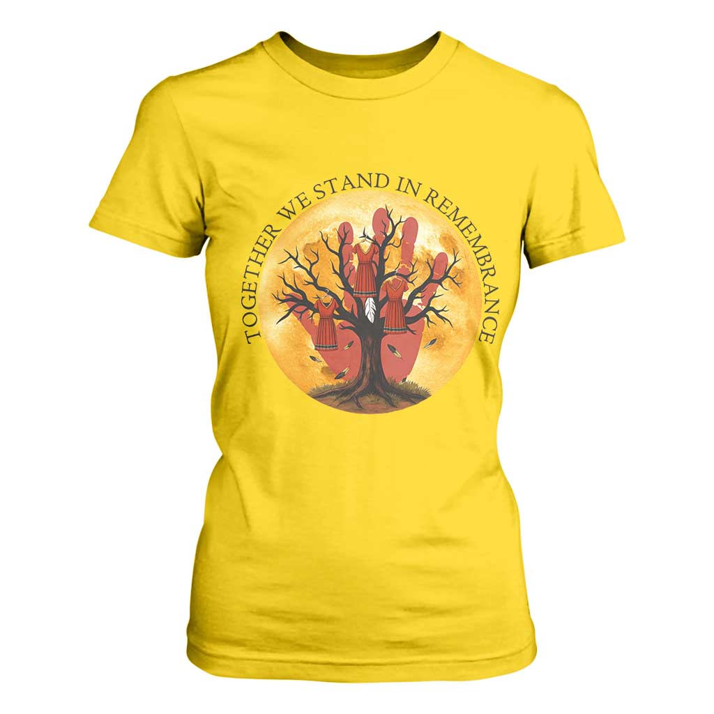 MMIW Red Hand Indigenous Native American T Shirt For Women Together We Stand In Remembrance TS14 Daisy Print Your Wear