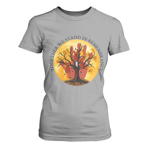MMIW Red Hand Indigenous Native American T Shirt For Women Together We Stand In Remembrance TS14 Sport Gray Print Your Wear