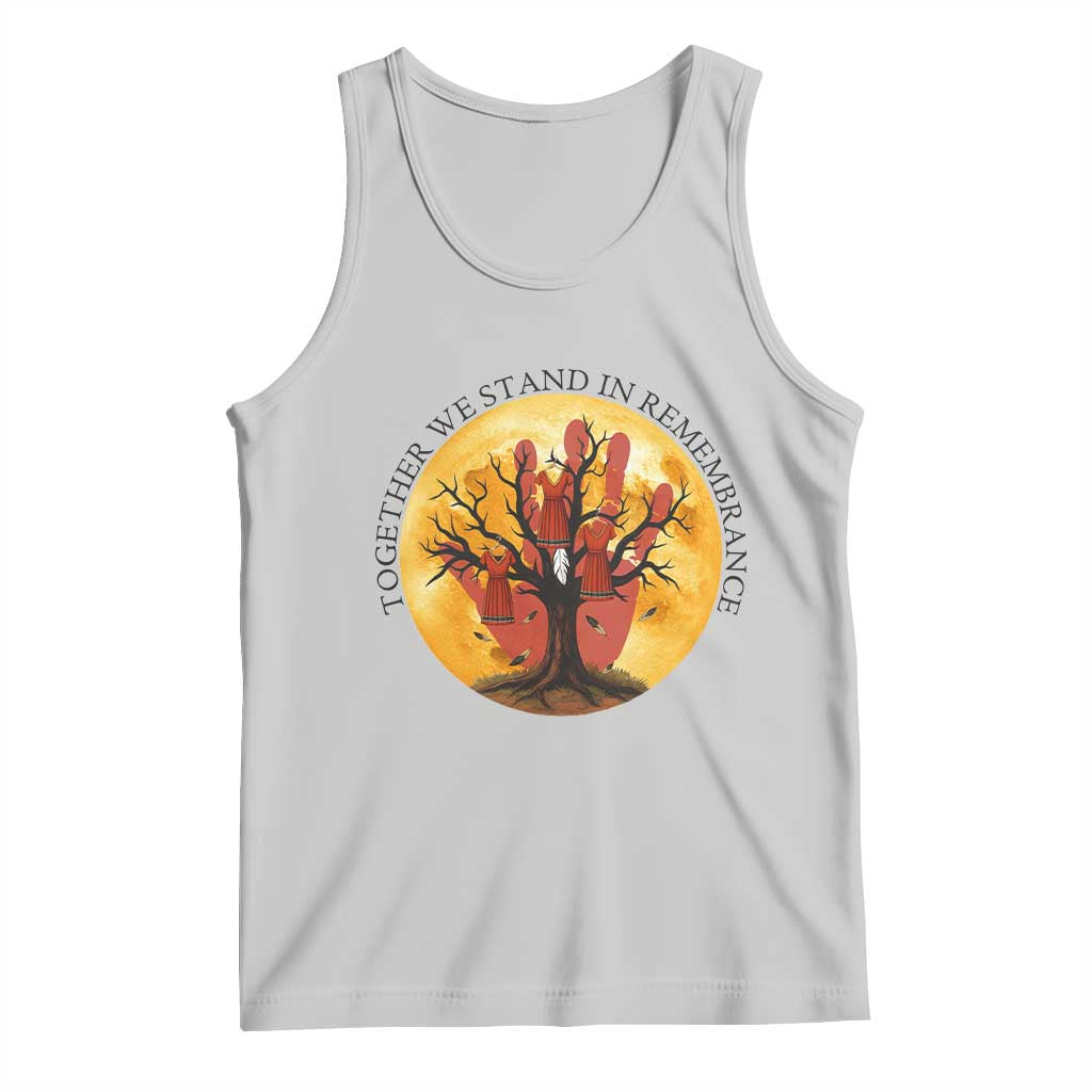 MMIW Red Hand Indigenous Native American Tank Top Together We Stand In Remembrance TS14 Ash Print Your Wear