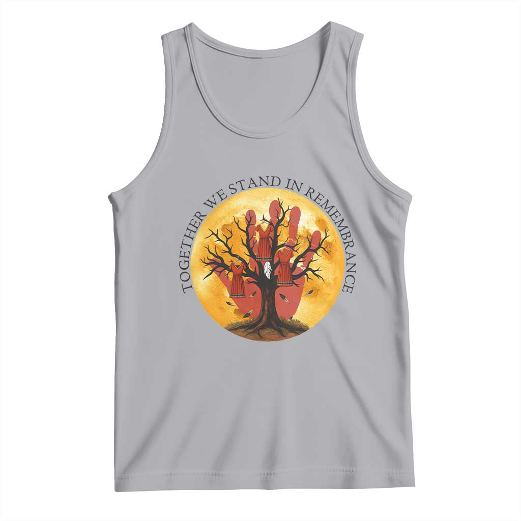MMIW Red Hand Indigenous Native American Tank Top Together We Stand In Remembrance TS14 Athletic Heather Print Your Wear
