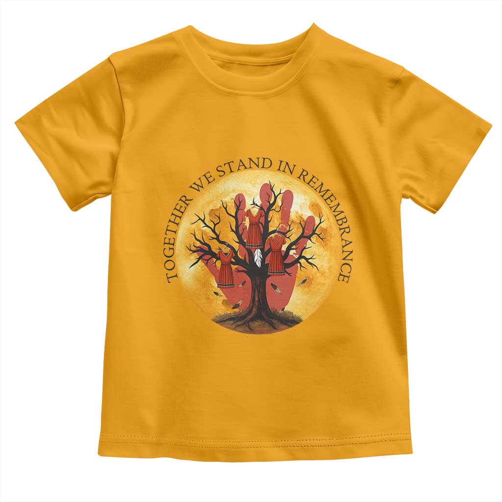 MMIW Red Hand Indigenous Native American Toddler T Shirt Together We Stand In Remembrance TS14 Gold Print Your Wear
