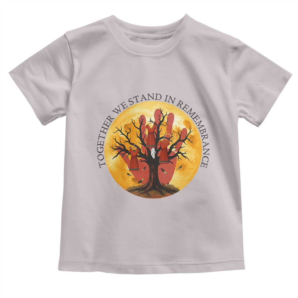 MMIW Red Hand Indigenous Native American Toddler T Shirt Together We Stand In Remembrance TS14 Ice Gray Print Your Wear
