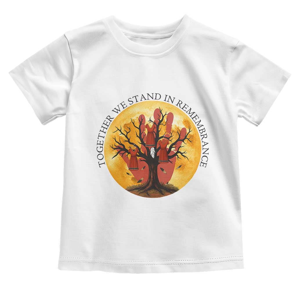 MMIW Red Hand Indigenous Native American Toddler T Shirt Together We Stand In Remembrance TS14 White Print Your Wear