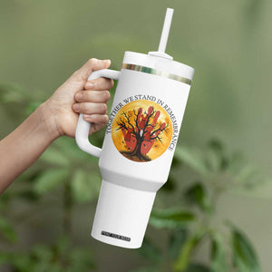 MMIW Red Hand Indigenous Native American Tumbler With Handle Together We Stand In Remembrance TS14 Print Your Wear