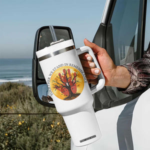MMIW Red Hand Indigenous Native American Tumbler With Handle Together We Stand In Remembrance TS14 Print Your Wear