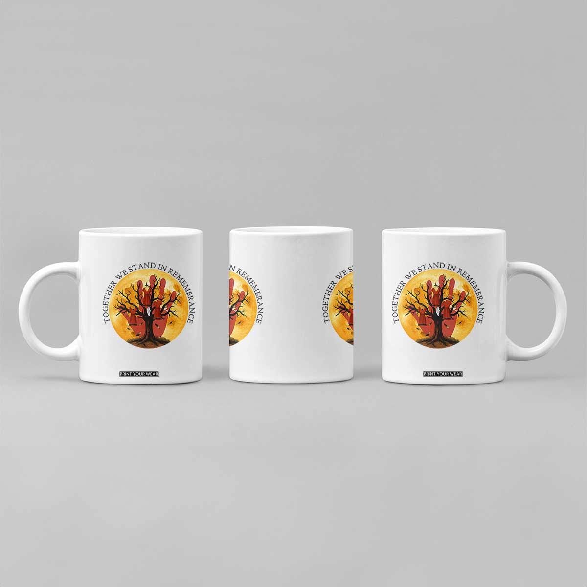 MMIW Red Hand Indigenous Native American Coffee Mug Together We Stand In Remembrance TS14 Print Your Wear