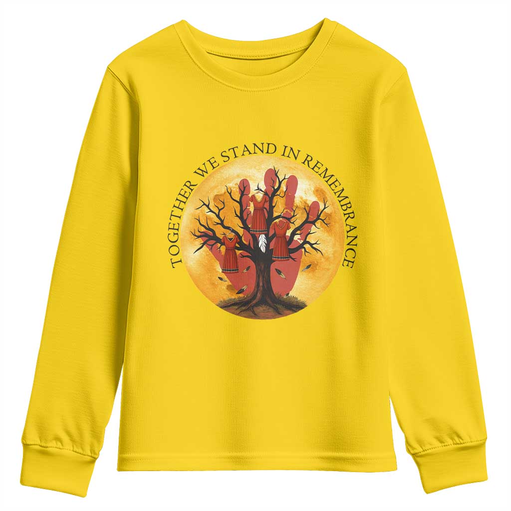MMIW Red Hand Indigenous Native American Youth Sweatshirt Together We Stand In Remembrance TS14 Daisy Print Your Wear