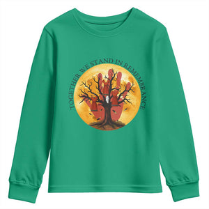 MMIW Red Hand Indigenous Native American Youth Sweatshirt Together We Stand In Remembrance TS14 Irish Green Print Your Wear