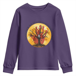 MMIW Red Hand Indigenous Native American Youth Sweatshirt Together We Stand In Remembrance TS14 Purple Print Your Wear