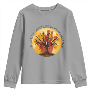 MMIW Red Hand Indigenous Native American Youth Sweatshirt Together We Stand In Remembrance TS14 Sport Gray Print Your Wear