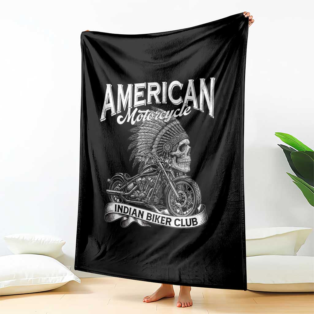 American Mortocycle Indian Native Bikes Club Throw Blanket TS14 Print Your Wear