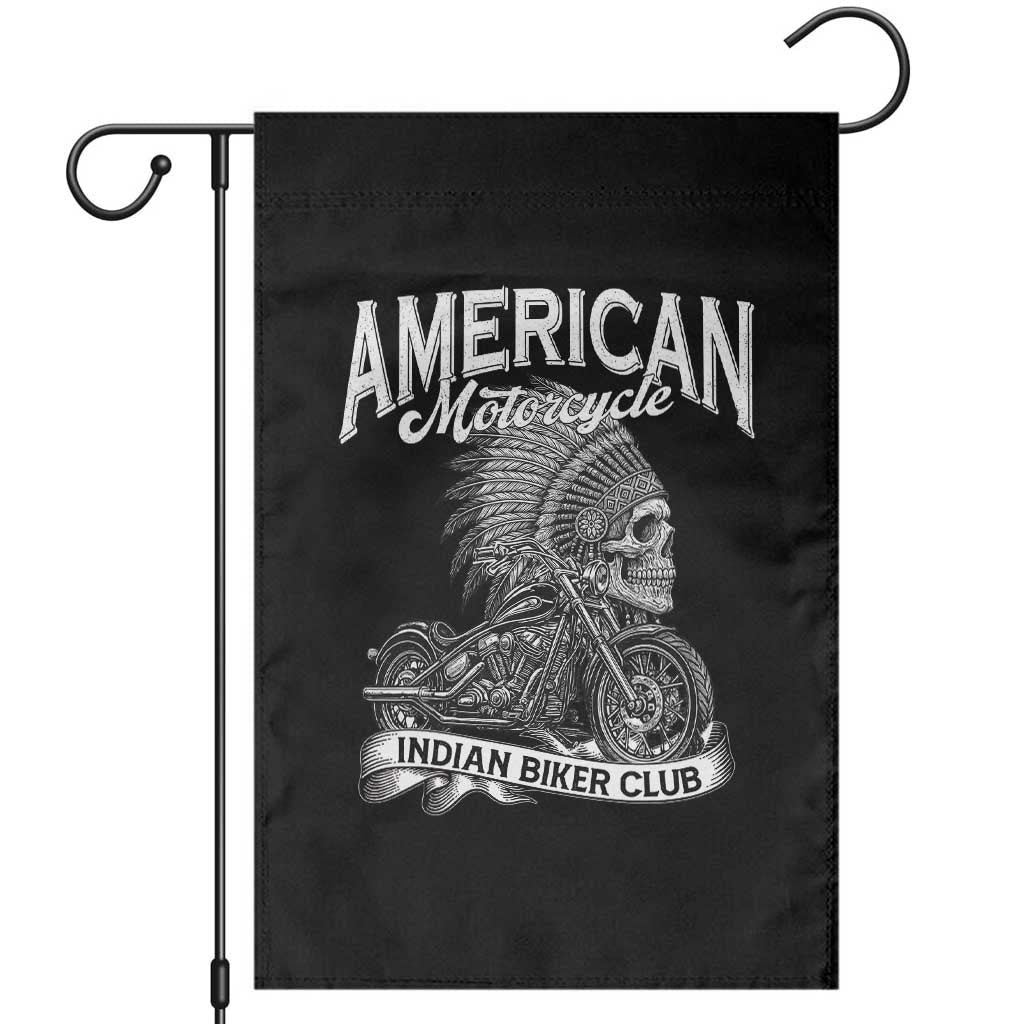 American Mortocycle Indian Native Bikes Club Garden Flag TS14 Black Print Your Wear