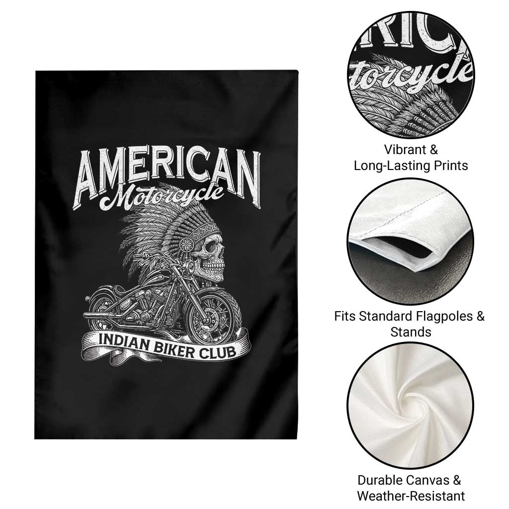 American Mortocycle Indian Native Bikes Club Garden Flag TS14 Print Your Wear