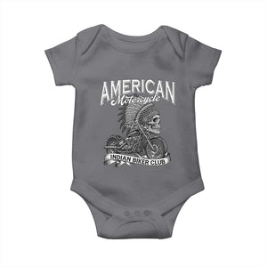 American Mortocycle Indian Native Bikes Club Baby Onesie TS14 Charcoal Print Your Wear
