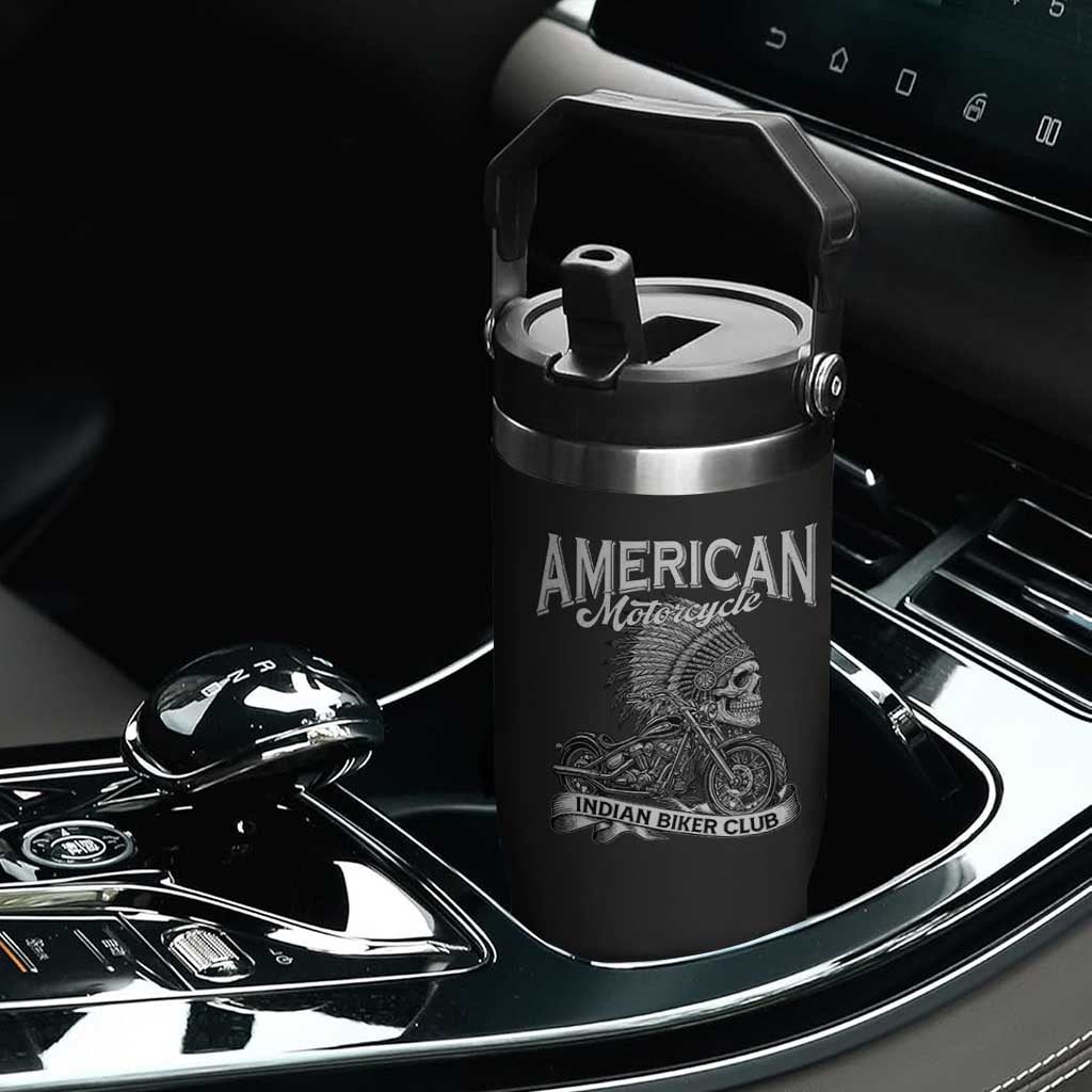 American Mortocycle Indian Native Bikes Club Flip Straw Tumbler TS14 Print Your Wear