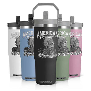American Mortocycle Indian Native Bikes Club Flip Straw Tumbler TS14 Print Your Wear