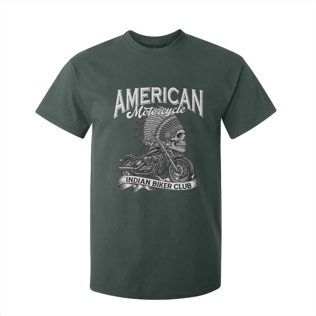 American Mortocycle Indian Native Bikes Club T Shirt For Kid TS14 Dark Forest Green Print Your Wear