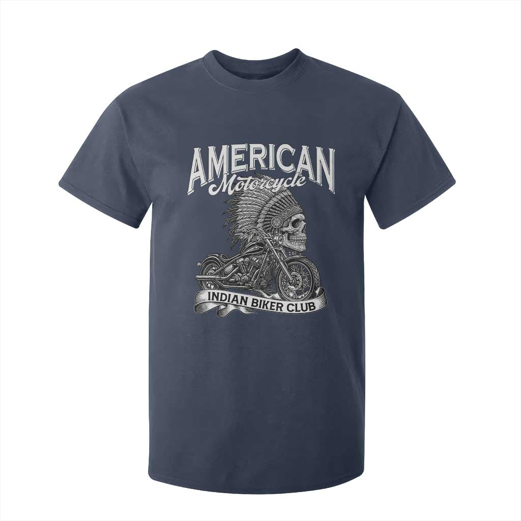 American Mortocycle Indian Native Bikes Club T Shirt For Kid TS14 Navy Print Your Wear
