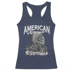 American Mortocycle Indian Native Bikes Club Racerback Tank Top TS14 Navy Print Your Wear