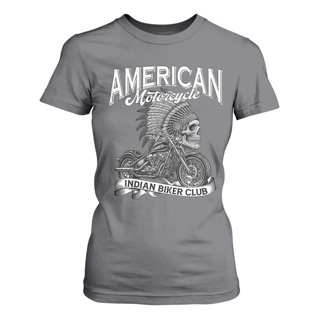 American Mortocycle Indian Native Bikes Club T Shirt For Women TS14 Charcoal Print Your Wear