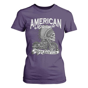 American Mortocycle Indian Native Bikes Club T Shirt For Women TS14 Purple Print Your Wear