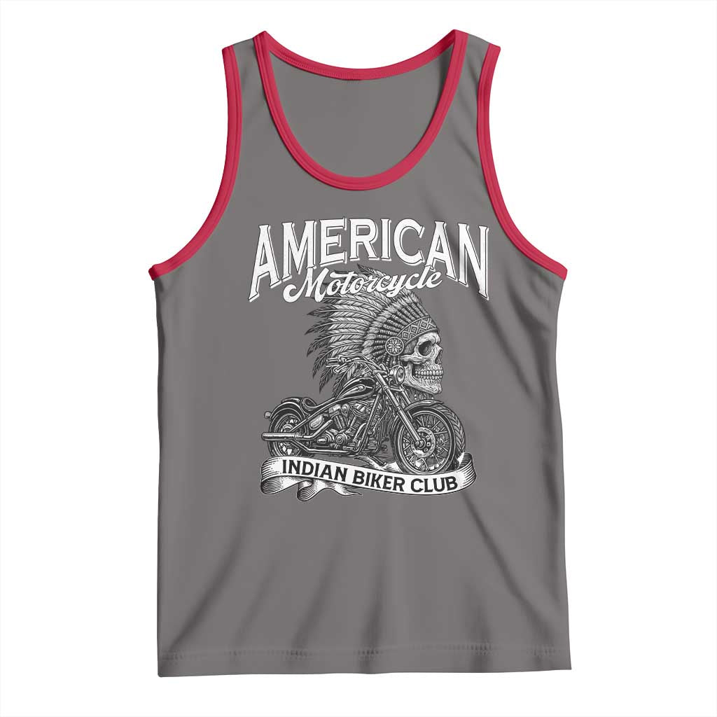 American Mortocycle Indian Native Bikes Club Tank Top TS14 Deep Heather Red Print Your Wear