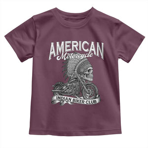 American Mortocycle Indian Native Bikes Club Toddler T Shirt TS14 Maroon Print Your Wear