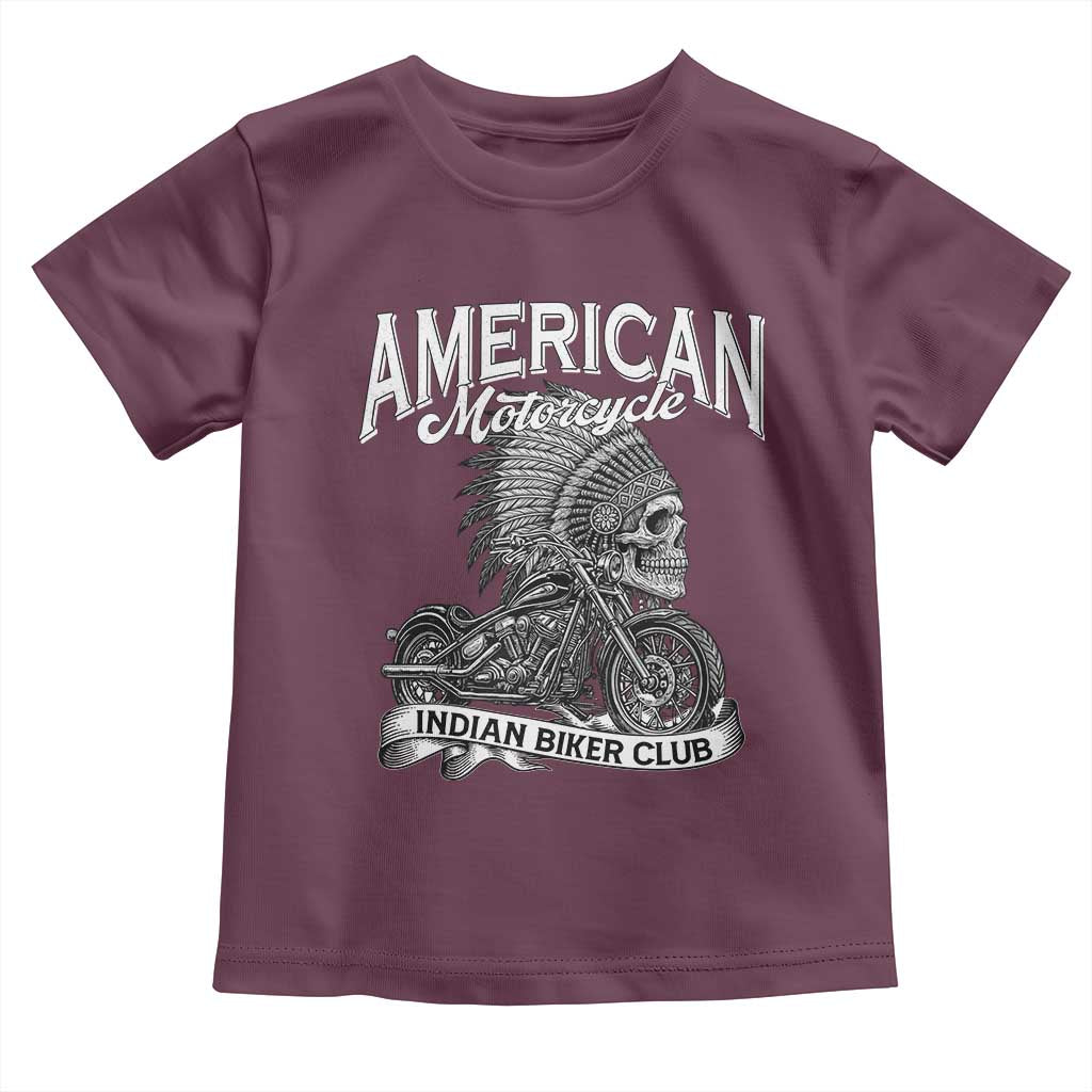 American Mortocycle Indian Native Bikes Club Toddler T Shirt TS14 Maroon Print Your Wear