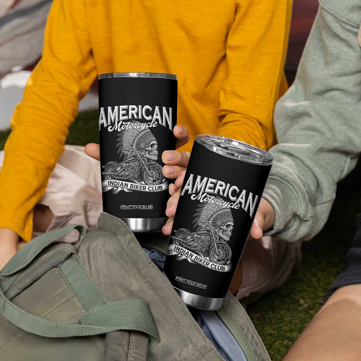 American Mortocycle Indian Native Bikes Club Tumbler Cup TS14 Print Your Wear