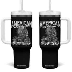 American Mortocycle Indian Native Bikes Club Tumbler With Handle TS14 One Size: 40 oz Black Print Your Wear