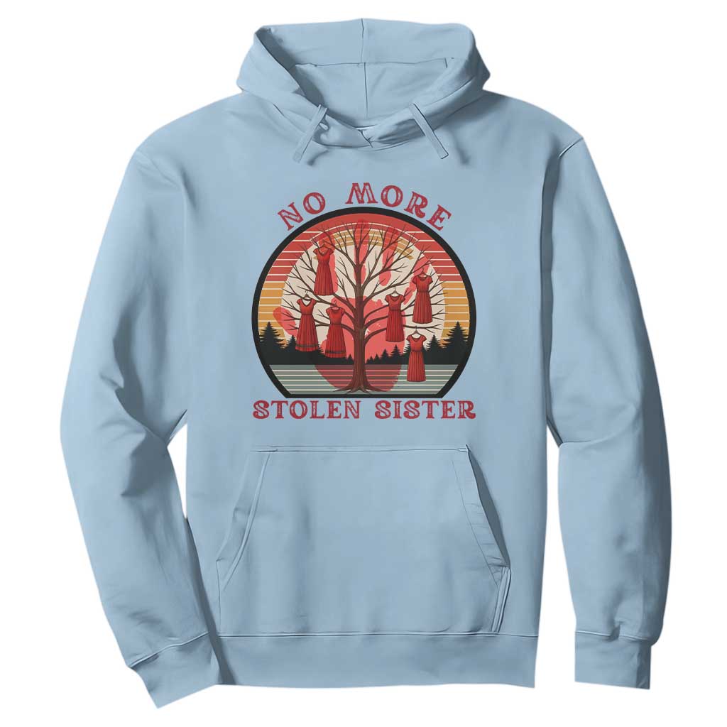 No More Stolen Sister Hoodie Red Hand MMIW Awareness America Native TS14 Light Blue Print Your Wear