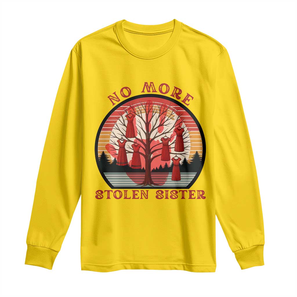 No More Stolen Sister Long Sleeve Shirt Red Hand MMIW Awareness America Native TS14 Daisy Print Your Wear
