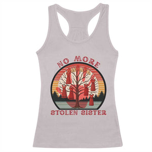No More Stolen Sister Racerback Tank Top Red Hand MMIW Awareness America Native TS14 Ice Gray Print Your Wear