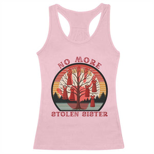 No More Stolen Sister Racerback Tank Top Red Hand MMIW Awareness America Native TS14 Light Pink Print Your Wear