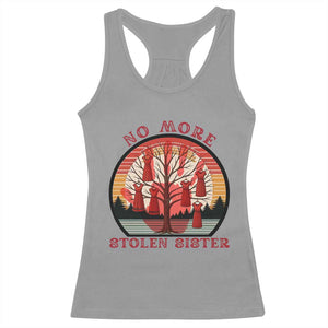 No More Stolen Sister Racerback Tank Top Red Hand MMIW Awareness America Native TS14 Sport Gray Print Your Wear