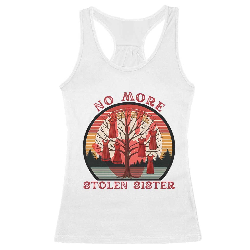 No More Stolen Sister Racerback Tank Top Red Hand MMIW Awareness America Native - Print Your Wear