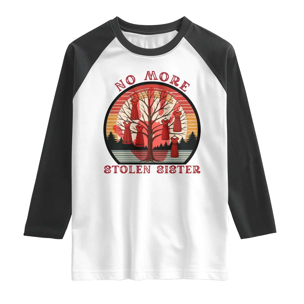 No More Stolen Sister Raglan Shirt Red Hand MMIW Awareness America Native TS14 White Black Print Your Wear