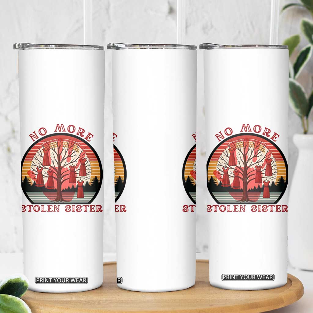 No More Stolen Sister Skinny Tumbler Red Hand MMIW Awareness America Native TS14 Print Your Wear