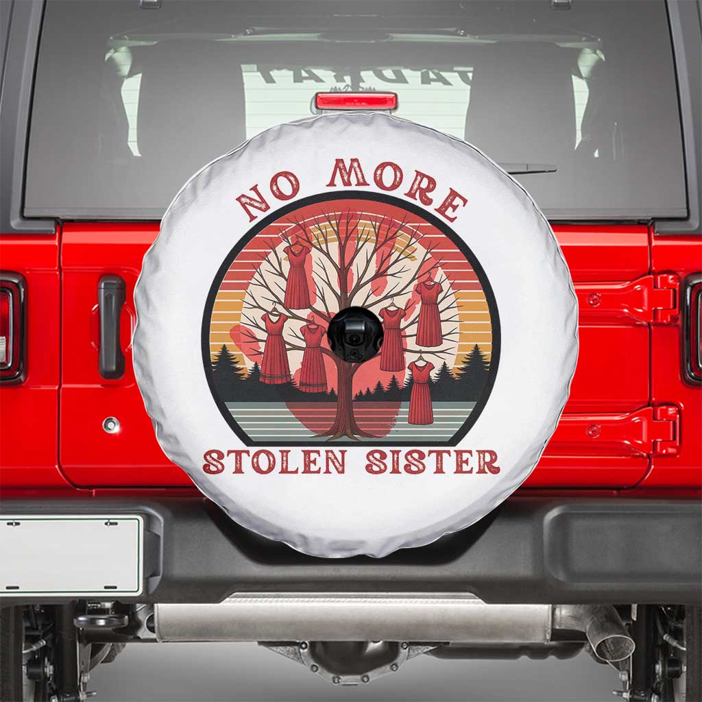 No More Stolen Sister Spare Tire Cover Red Hand MMIW Awareness America Native TS14 White Print Your Wear