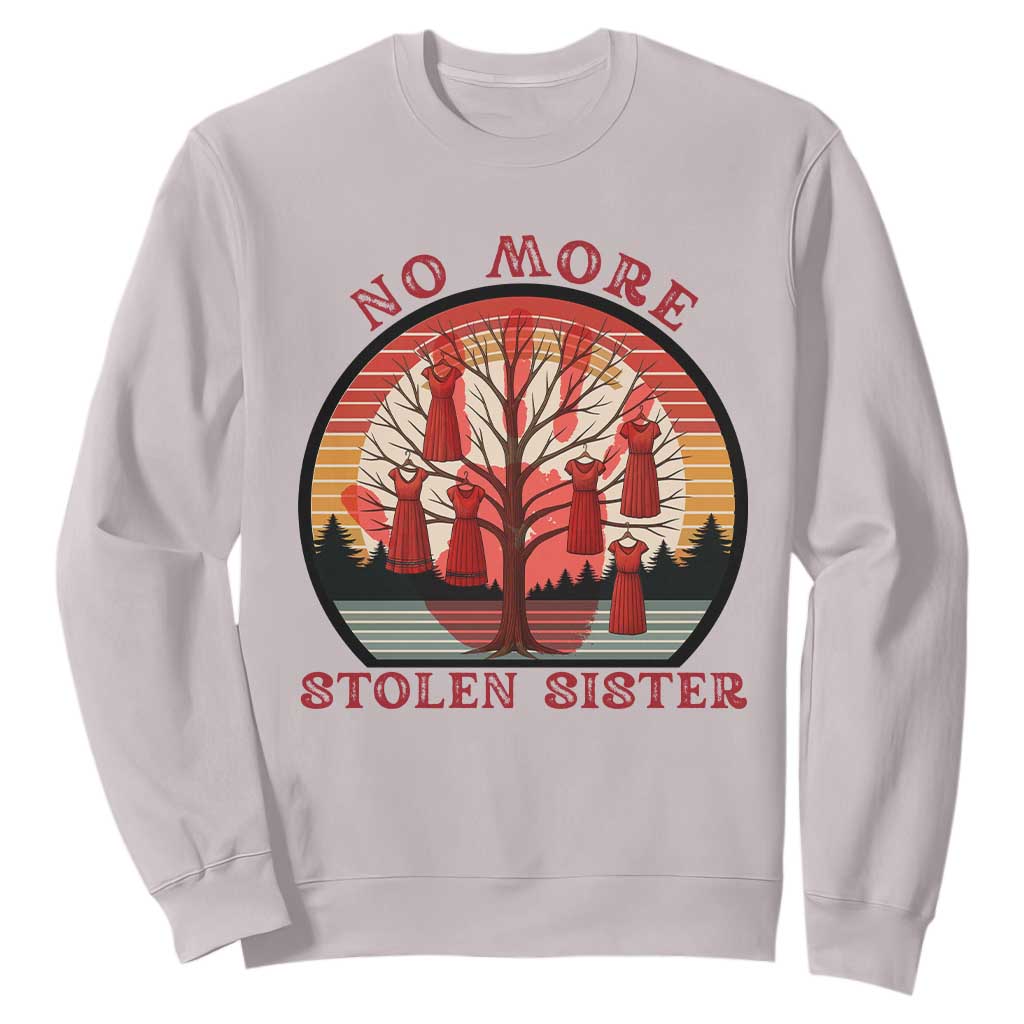 No More Stolen Sister Sweatshirt Red Hand MMIW Awareness America Native TS14 Ice Gray Print Your Wear