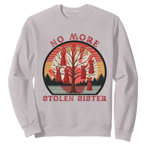 No More Stolen Sister Sweatshirt Red Hand MMIW Awareness America Native - Print Your Wear