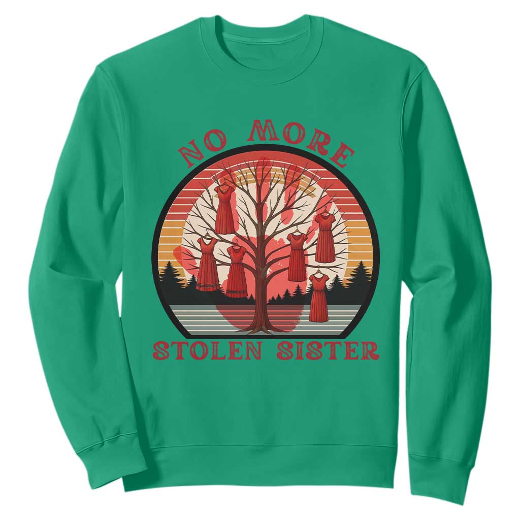 No More Stolen Sister Sweatshirt Red Hand MMIW Awareness America Native TS14 Irish Green Print Your Wear