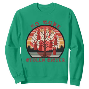 No More Stolen Sister Sweatshirt Red Hand MMIW Awareness America Native - Print Your Wear